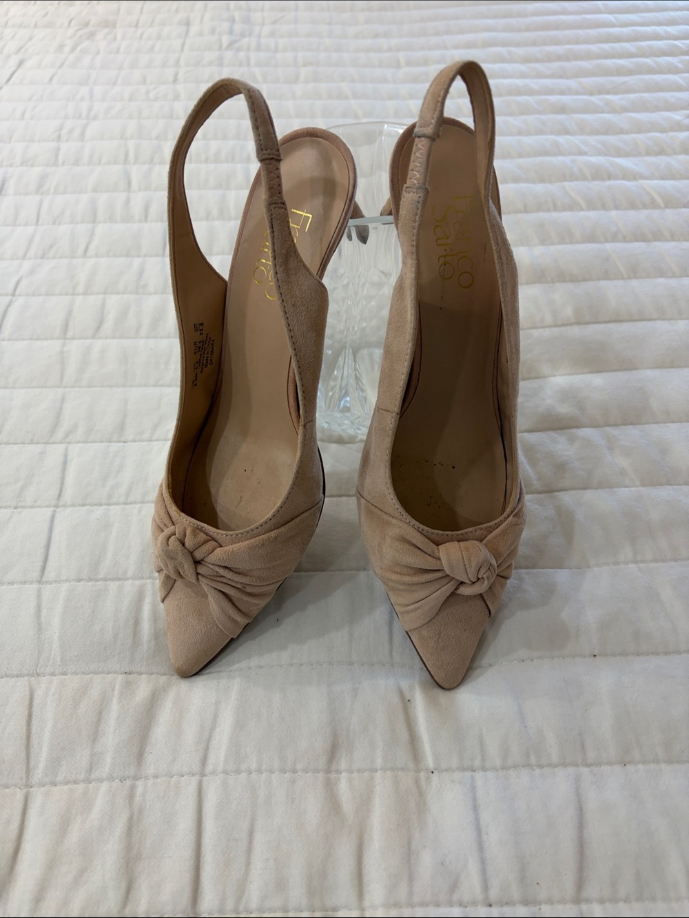Franco Sarto Blush Knot Pointed-Toe Slingback Heels